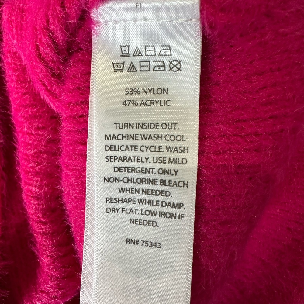 6/$20 Sincerely Jules Fuchsia Short Sleeve Top Large NWOT - Picture 5 of 7
